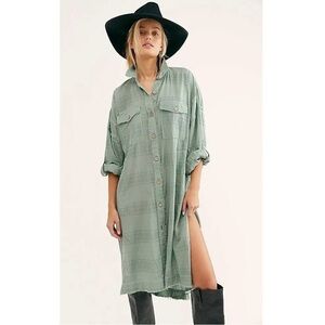 Free People Sahara Sounds Western Shirt Dress Small